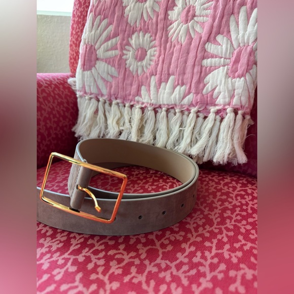 B-Low Milla Belt Soft Brown Suede Leather Belt with Gold Buckle - Picture 5 of 9